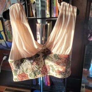 Floral Embroidered Crop Top